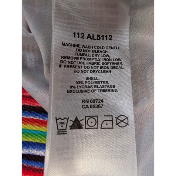 Columbia Dress Omni-Wick Rainbow Geometric Design Athletic Crossover Back Size M - Picture 9 of 12